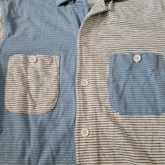 J. Crew Men's Harbor Stripe Short-Sleeve Camp-Collar Garment-Dyed Shirt - Picture 7 of 7